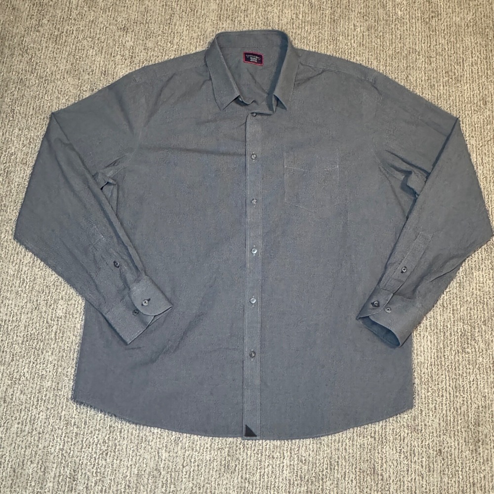 UNTUCKit Mens XXL Button Up Shirt Long Sleeve Marcasin Wrinkle Free Grey Check